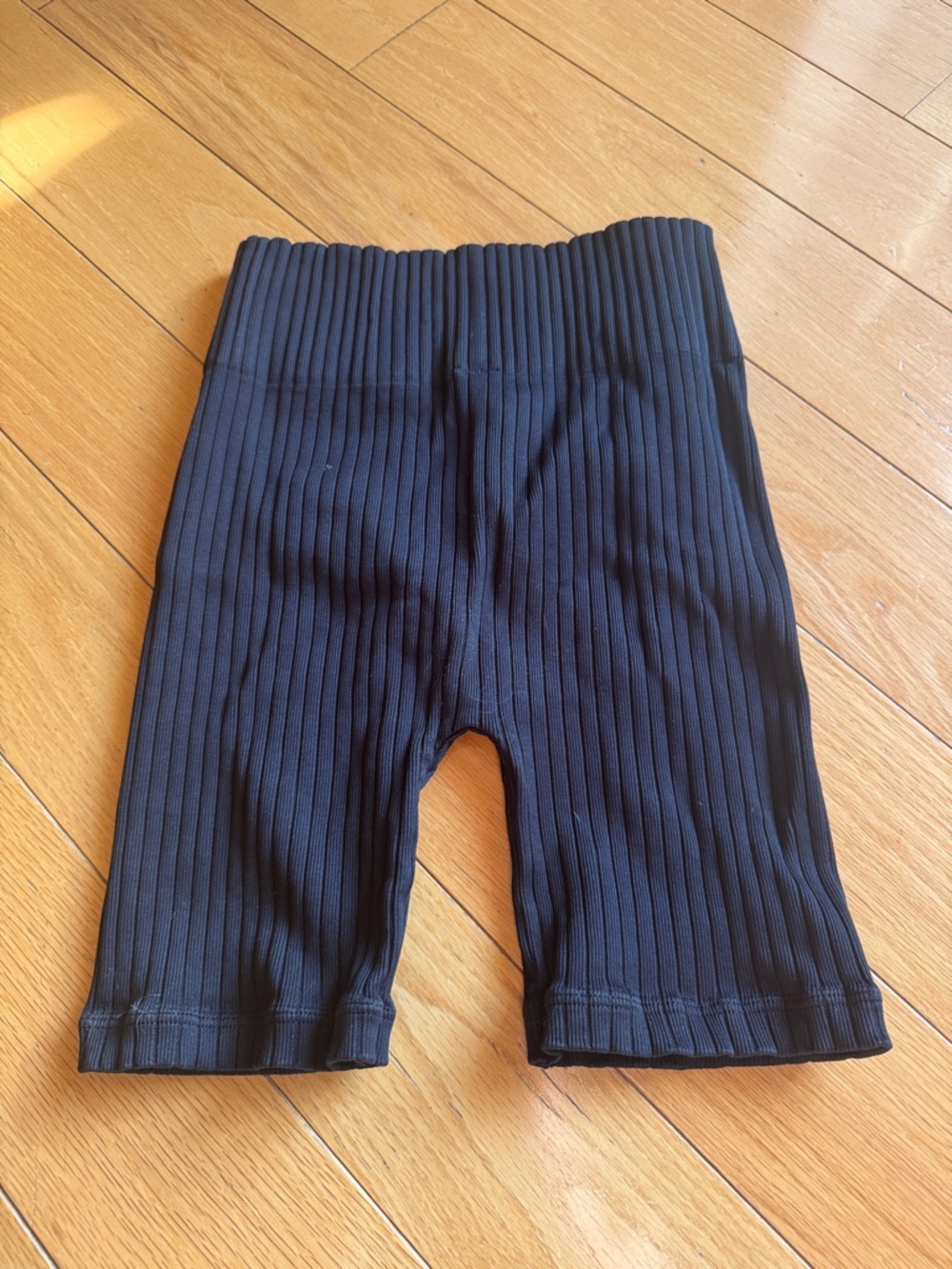 Nikibiki Black Ribbed Bike Shorts